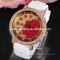 Rose Dial Analog Crystal Quartz Watch Clock